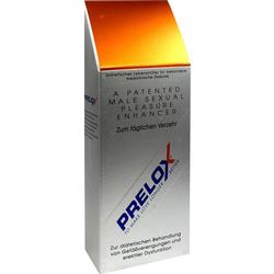 Graue Verpackung mit der Aufschrift "Prelox" für diätetische Zwecke.