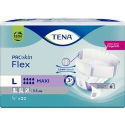 Verpackung von TENA ProSkin Flex Inkontinenz-Hilfsmittel, Größe L, mit Produktabbildung.